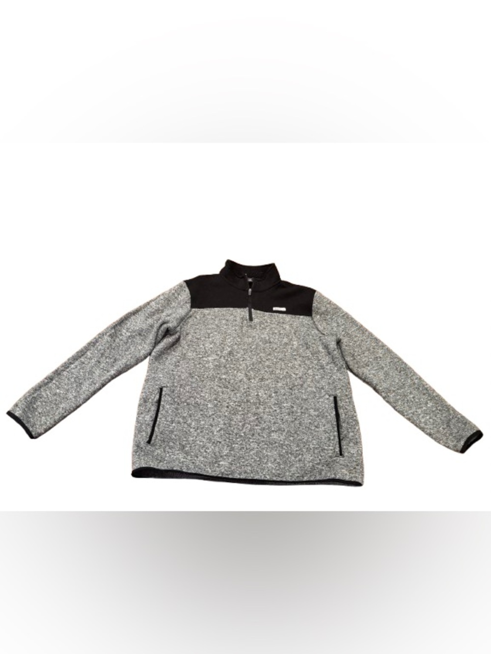 Eddie Bower Men's Heather Gray Quarter-Zip Sweater Pullover Size XXL